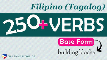 250+ Filipino VERBS (Base form) | Tagalog Verbs | Learn Useful Filipino Words