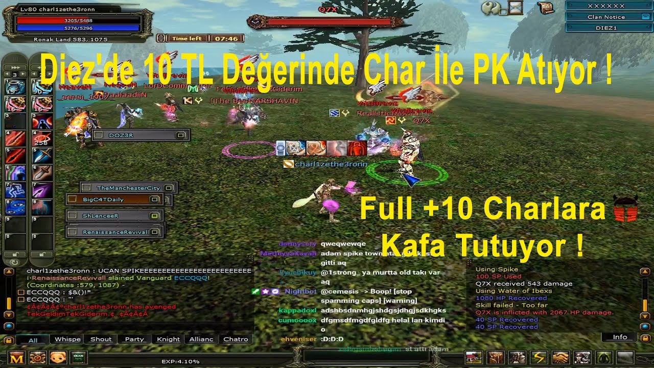 DomenicoWacco -  Diez'de 10 TL Değerindeki Char İle PK Atıyor ! | Knight Online