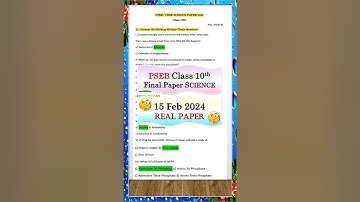 Science paper 10th class 2024 | 10th class science paper 2024 | #science #psebexam2024
