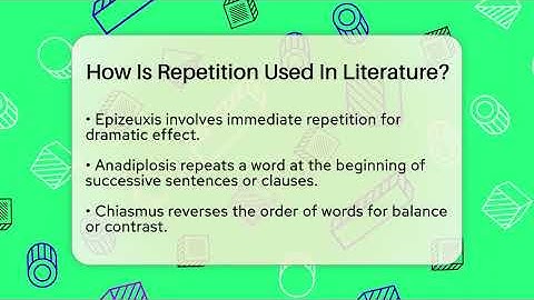 How Is Repetition Used In Literature? - Tales And Texts