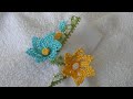 #crochet#puntillas#handmade#21.TIĞ OYASI ZAMBAK KÜPE ÇİÇEĞİ  (ZAMBAK FLOWER EARRING FLOWER CROCHET)