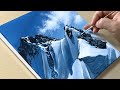 Snowy Mountain Painting / Acrylic Painting TUTORIAL