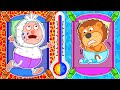 Hot vs Cold Challenge 🍒 Share Air Conditioner. Kids Good Manners | Lion Family | Cartoon for Kids