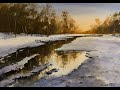 How to paint snowy scene in watercolor painting demo by javid tabatabaei