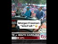 Morgan Freeman shut down the boos for Mississippi State 😭