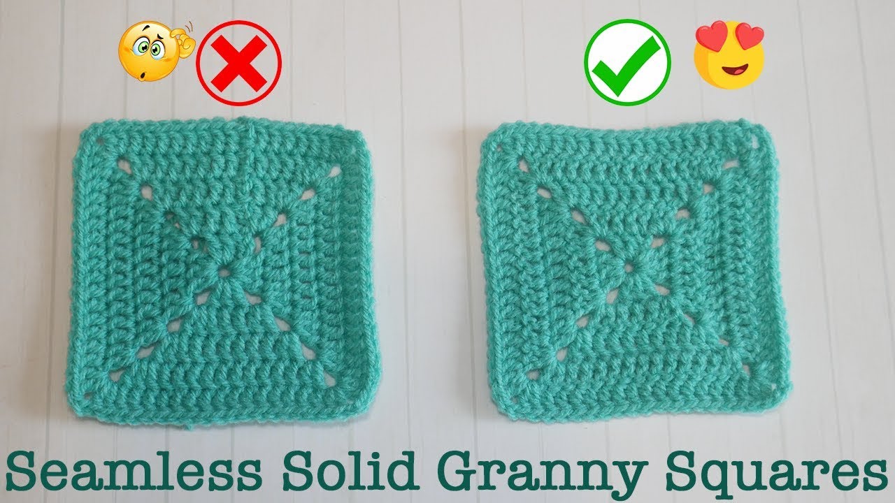 Crochet Solid Granny Square, Free Pattern + Video 