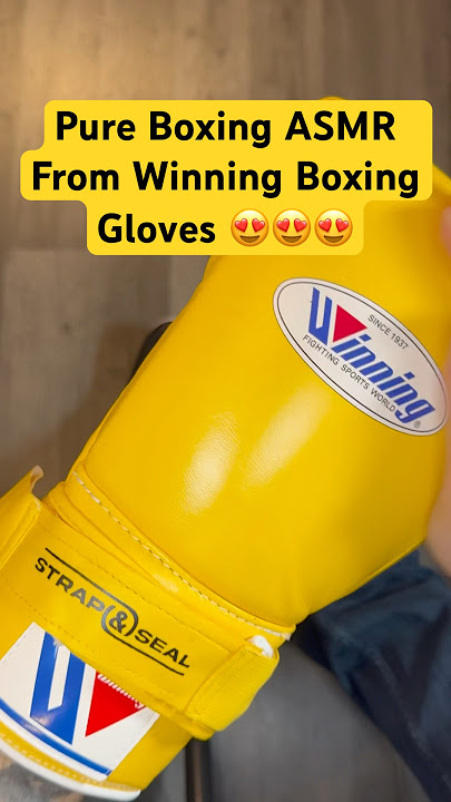 The purest of boxing equipment ASMR from Winning Boxing Gloves, absolute perfection 😍💛🥊