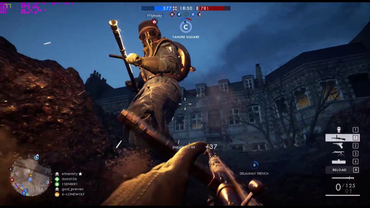 battlefield 1 ( when the enemy can't see you )