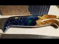 Stabilized Oak, Resin and Honey Comb Knife Scale