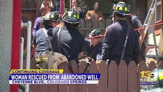 Colorado Springs Fire Department rescues woman from nearly 15 foot hole, after ground caves ...