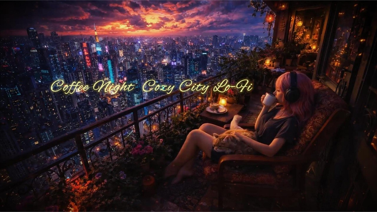 Coffee Night Cyberpunk City Lo-Fi ☕ 河畔咖啡夜｜コーヒー夜の都会Lo-Fi