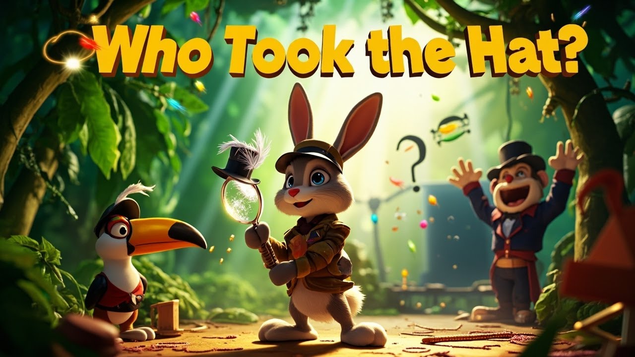 Detective Bunny & the Missing Hat 🕵️‍♀️🐰 | Jungle Mystery Adventure for Kids!
