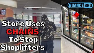 Shoplifters Force Walgreens To Use CHAINS In Freezer Aisle