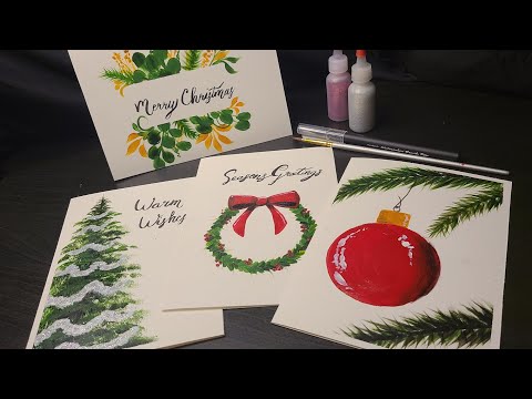 Making a christmas card 🎄 these Grabie paint pens are 10/10 amazing!