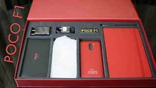 Poco F1 Rosso Red unboxing (6GB/64GB) (Hindi) - Beautifully Powerful