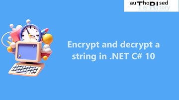 Encrypt and decrypt a string in .NET C# 10