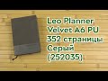 Распаковка Leo Planner Velvet A6 PU 352 страницы Серый (252035)