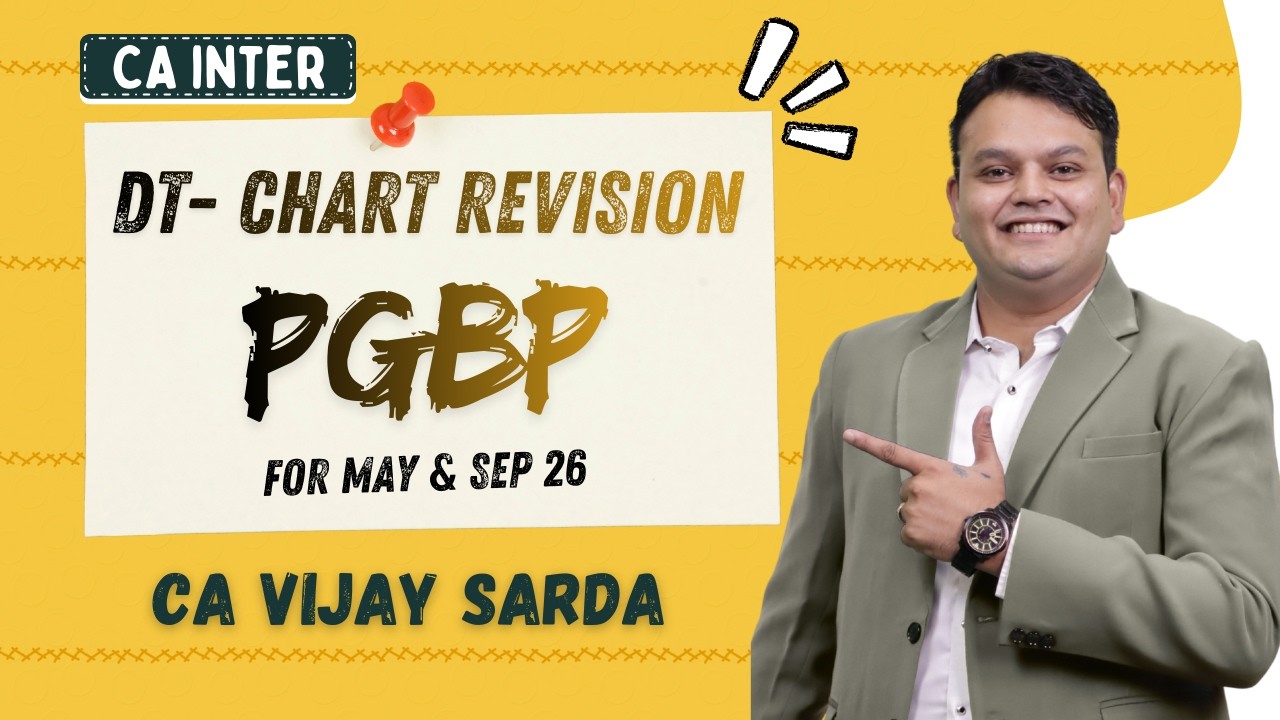 DT Revision | PGBP | CA Inter | May & Sept 26 | CA Vijay Sarda