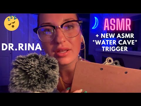 ASMR| Dr.Rina focuses on you + NEW ASMR trigger (water cave)