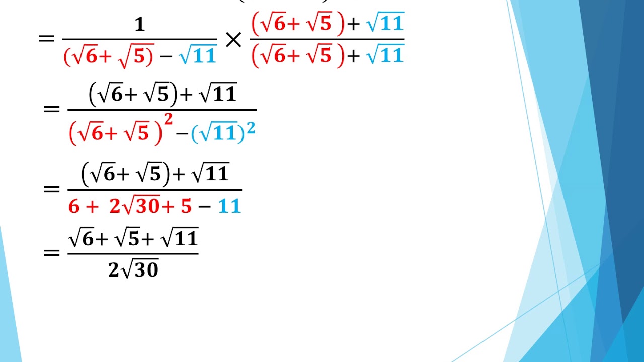 Rationalizing the denominator 2 YouTube