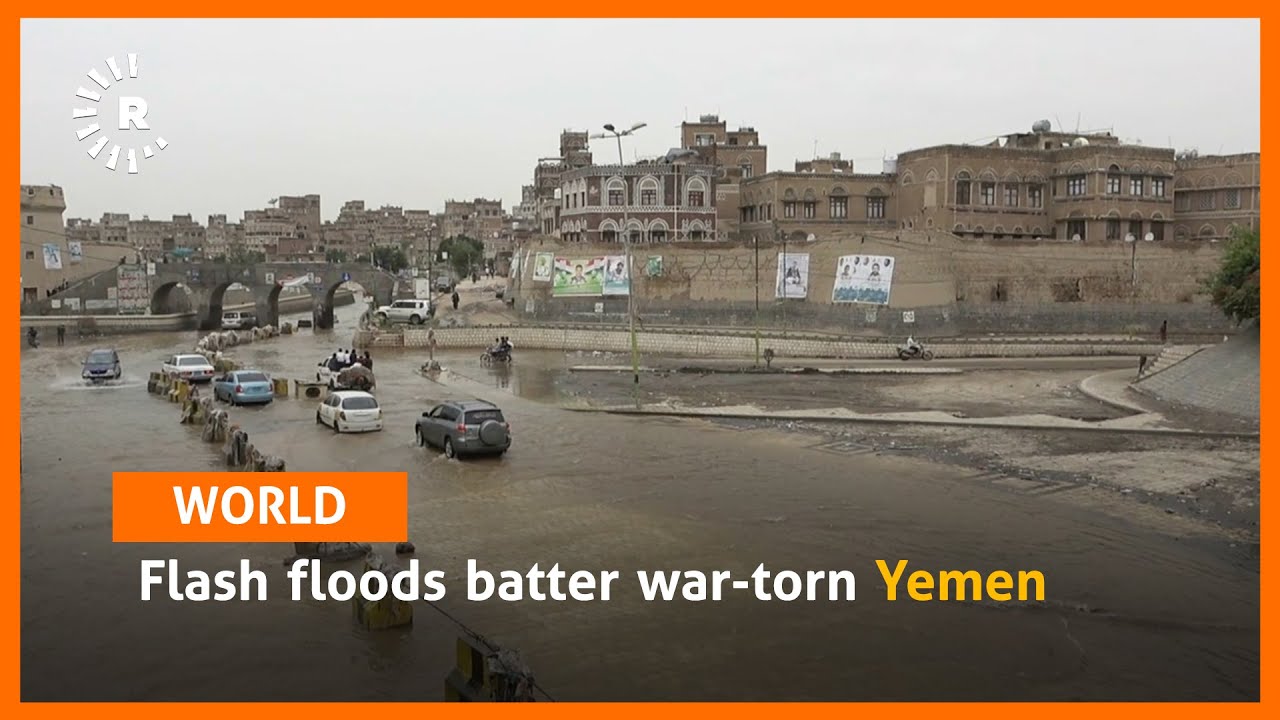 Flash floods batter war-torn Yemen - YouTube