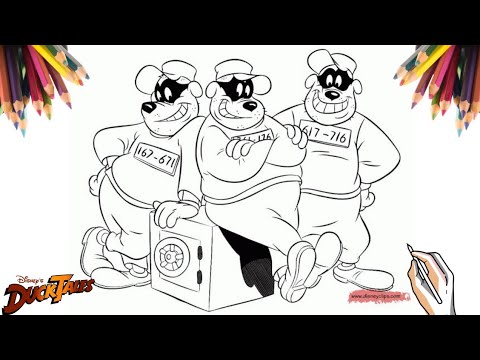 Como Desenhar Os Irmãos Metralha – DuckTales | Passo a Passo Fácil e ...