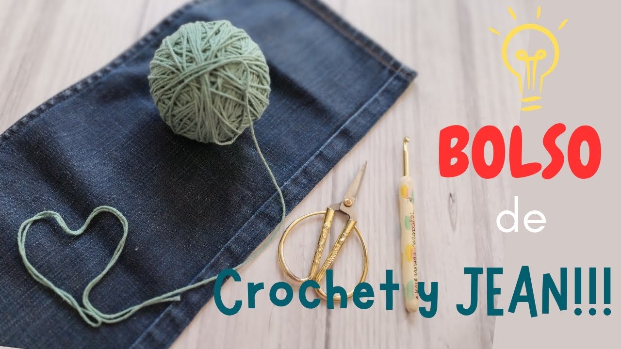 СУПЕР!!! Как сделать СУМКУ из СТАРОЙ ДЖИНСОВОЙ СУМКИ, ВЯЗАННОЙ КРЮЧКОМ!!! 💯