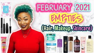 EMPTIES: Products I've Used Up Hair, Makeup & Skincare (February 2021) *Makeup Empties*