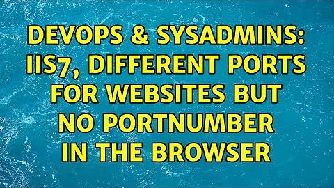 DevOps & SysAdmins: IIS7, different ports for websites but no portnumber in the browser