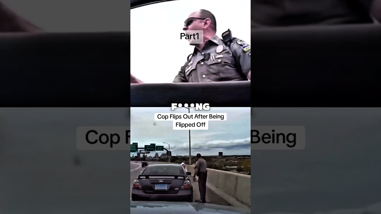 Police Officer Loses It After Being Flipped Off  