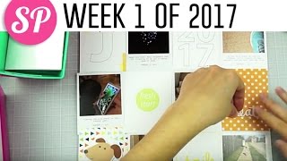 Project Life 2017 Week 1 Process | Freckled Fawn, Cocoa Daisy, Doodlebug