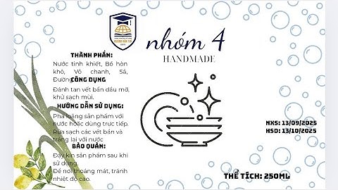 Chuyên đề làm nước rửa chén từ quả bồ hòn lớp 12 ( nhóm 4 lớp 12A4 )