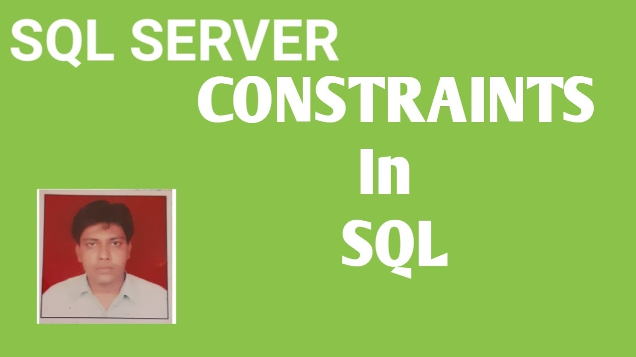 CONSTRAINTS In Sql - YouTube