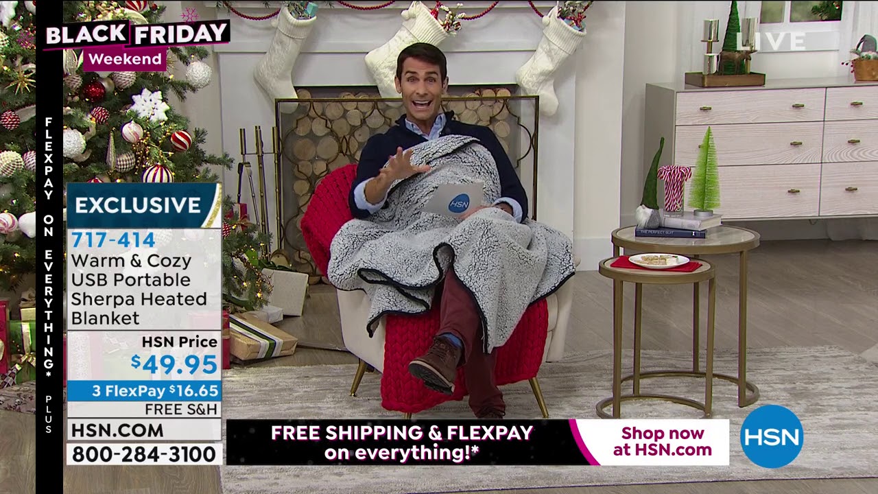 Warm Cozy USB Portable Sherpa Heated Blanket - YouTube