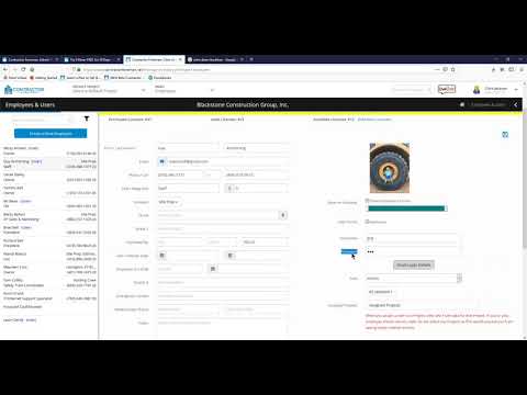 Adding Employees & Users with Contractor Foreman