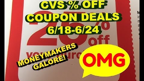 6/18 - 6/24:  CVS TOP PERCENT OFF DEALS!  MONEYMAKERS GALORE!