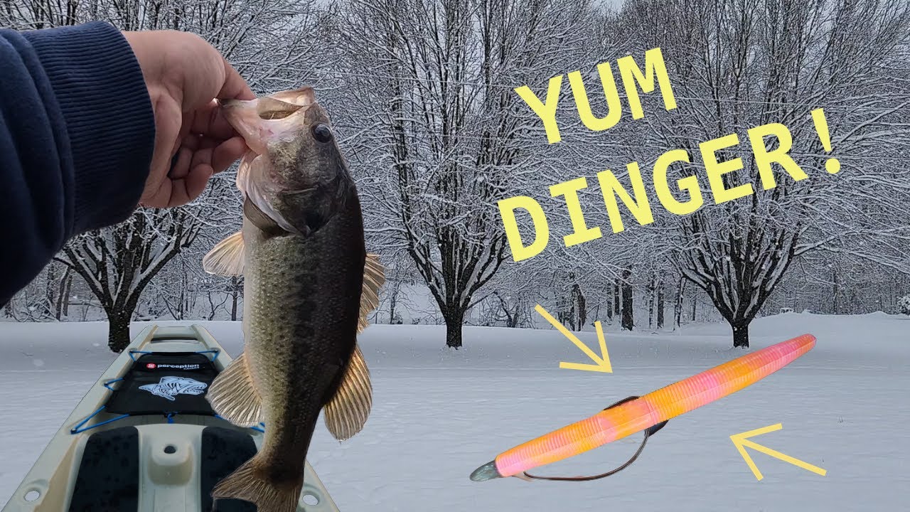 Winter Kayak Lake Fishing…I Caught a MONSTER!