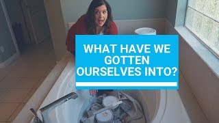 DIY MASTER BATHROOM REMODEL SERIES 2019 - GLASS AND TILE REMOVAL