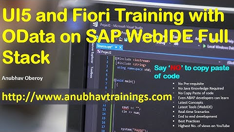 SAP Fiori Training with OData on XML views with SAP WebIDE | UI5 training online