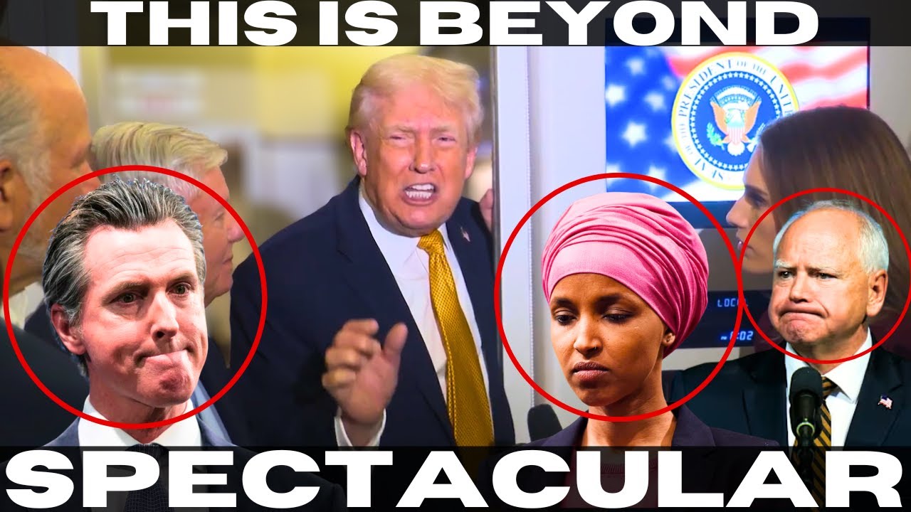 Trump Destroys Tim Walz, Ilhan Omar and Gavin Newsom In One Go.