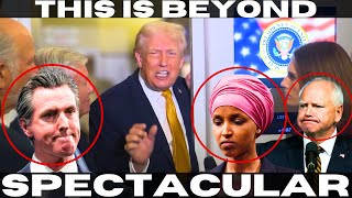 Trump Destroys Tim Walz, Ilhan Omar And Gavin Newsom In One Go.