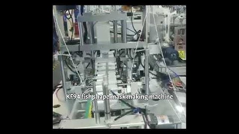 HIGH OUTPUT FISH SHAPE FACE MASK MAKING PRODUCTION LINE BY TEN SEVRO MOTOR EAR LOOP WELDING MACHINE