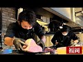 やばすぎる！！オープン1時間前から行列100人以上⁉【福岡の肉寿司 にくまる】大トロタン、ザブトン、ヒレ/Sushi restaurant with over 100 people
