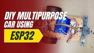 Multipurpose with ESP32 | Line Follower + Ultrasonic Obstacle Avoidance
