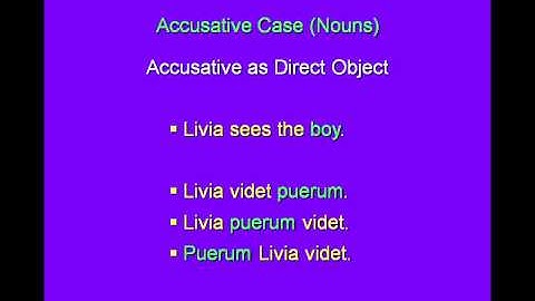 Latin: accusative as direct object