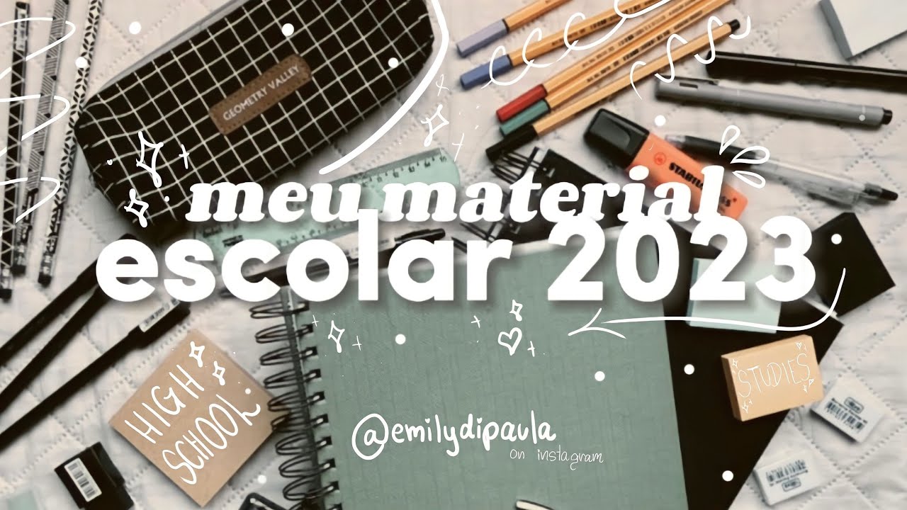 meu material escolar 2023!! segundo ano do ensino médio 📋