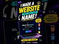 I Asked People Their Name Using My Website 😄💻#coding