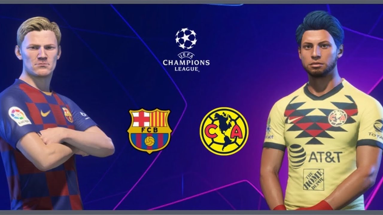 FIFA 20 AMERICA VS BARCELONA SEMIFINAL CHAMPIONS LEAGUE YouTube