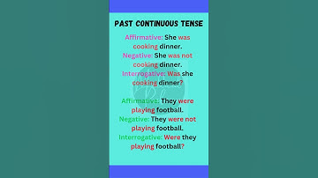 "Past Continuous Tense: Affirmative, Negative & Interrogative Sentences Explained with Examples"