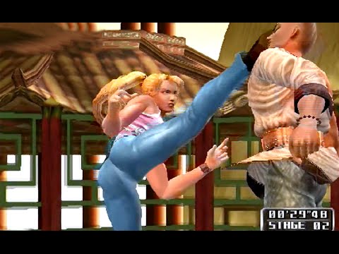 Virtua Fighter 4 (2002) Sarah Bryant Playthrough (60 FPS) PlayStation 2 / iPlaySEGA